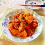 じゃが芋と鶏肉のケチャカレー炒め